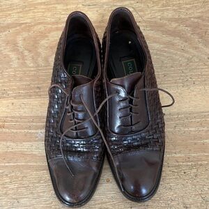 Cole Haan Oxford leather woven heels size 7